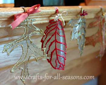 window screen autumn leaf craft