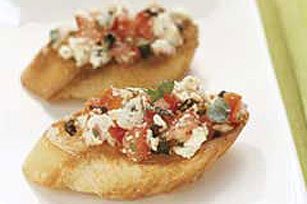 Basil & Tomato-Feta Bruschetta recipe