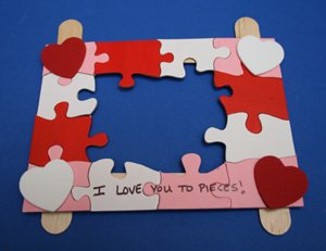 valentines day picture holder craft