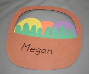 handprint easter basket craft