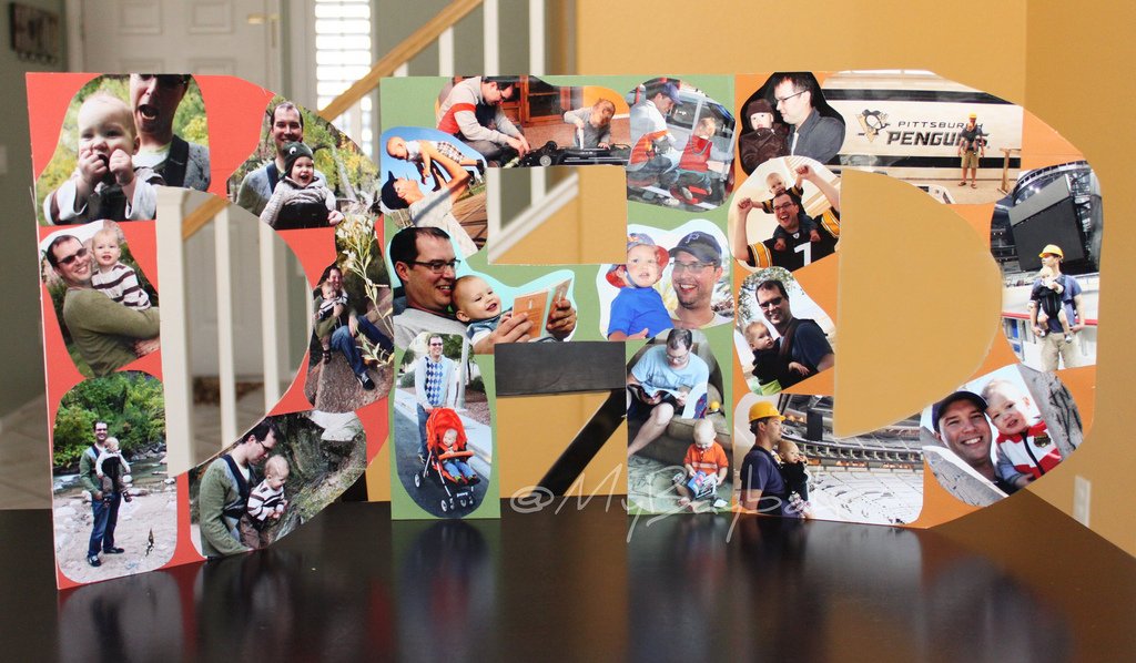 5849478407 eb45eec4ca b How to Fathers Day Craft Dad Collage #GlueNGlitter