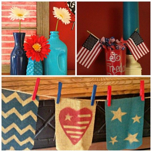 Second Chance to Dream: Red, White & Blue Burlap Bunting