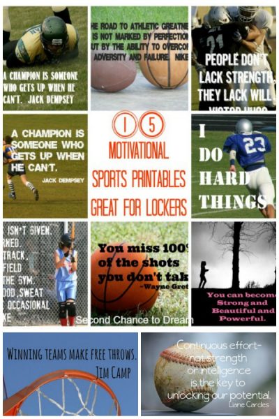 Barb Camp - 15 Motivational Sports Printables