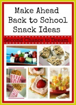 Second Chance to Dream: Make Ahead School Snack Ideas