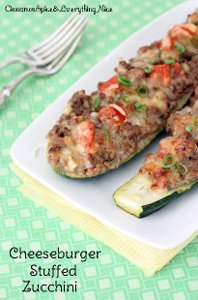 Cheeseburger Stuffed Zucchini