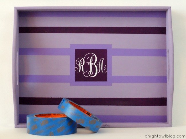 DIY Mother's Day Monogrammed Tray with ScotchBlue™ Painter's Tape