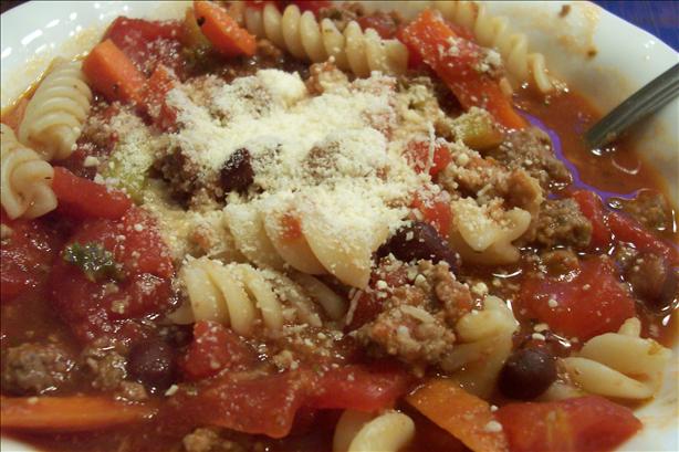 Olive Garden Pasta E Fagioli Soup in a Crock Pot (Copycat). Photo by um-um-good