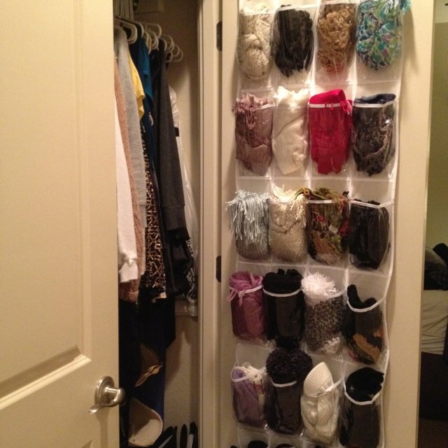 Scarf organizer - this is the best idea yet!!