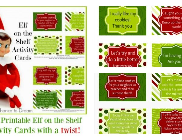 Second Chance to Dream: Elf on the Shelf Activity Cards with a twist. #ElfontheShelf #Christmas #traditions