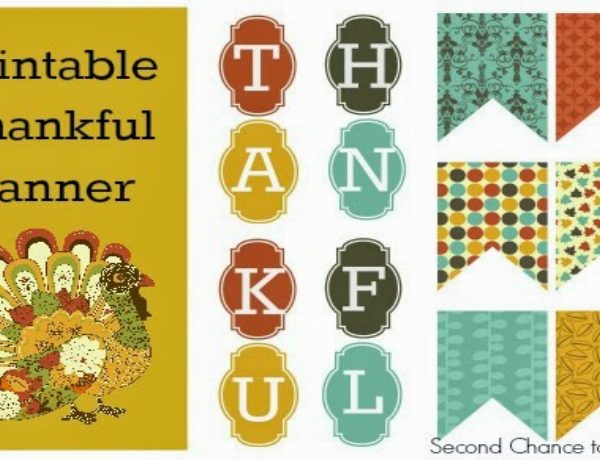 Second Chance to Dream: Printable Thankful Banner #Thanksgiving