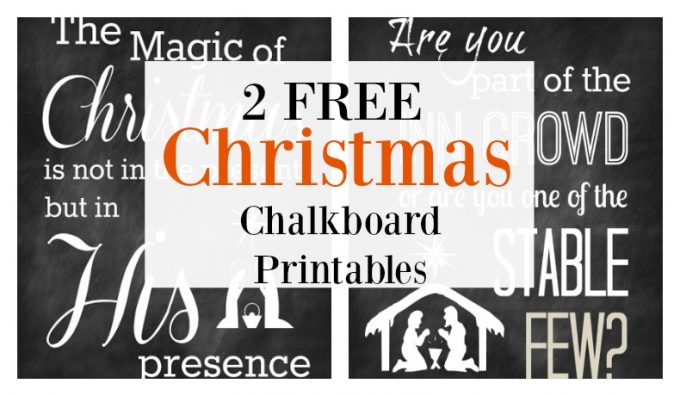 Barb Camp - 2 Free Christmas Chalkboard Printables
