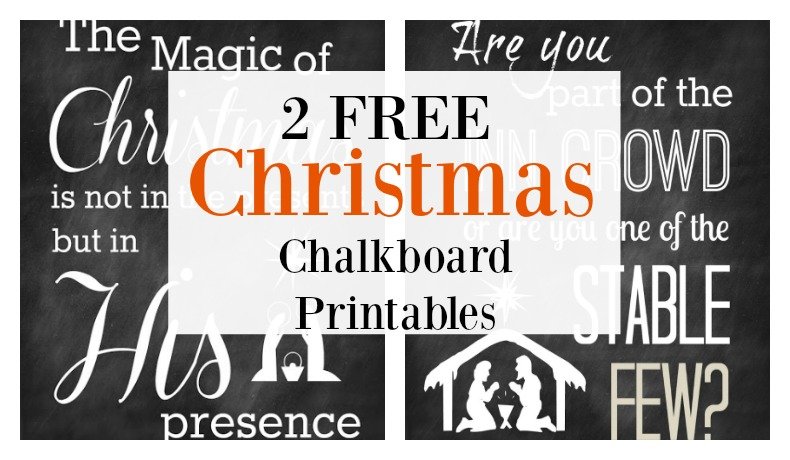 Second Chance to Dream: 2 Free Christmas Chalkboard Printables