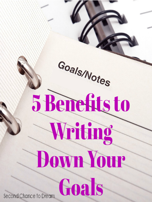 Second Chance to Dream: 5 Benefits to Writing Down Your Goals #goals #success