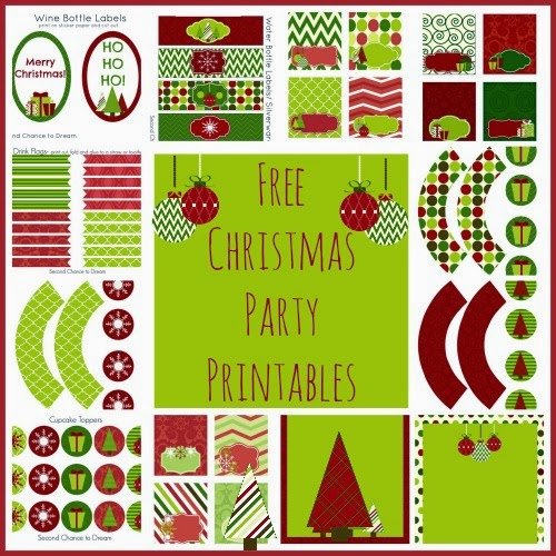 Second Chance to Dream Free Christmas Party Printables #freeprintables #Christmas #party