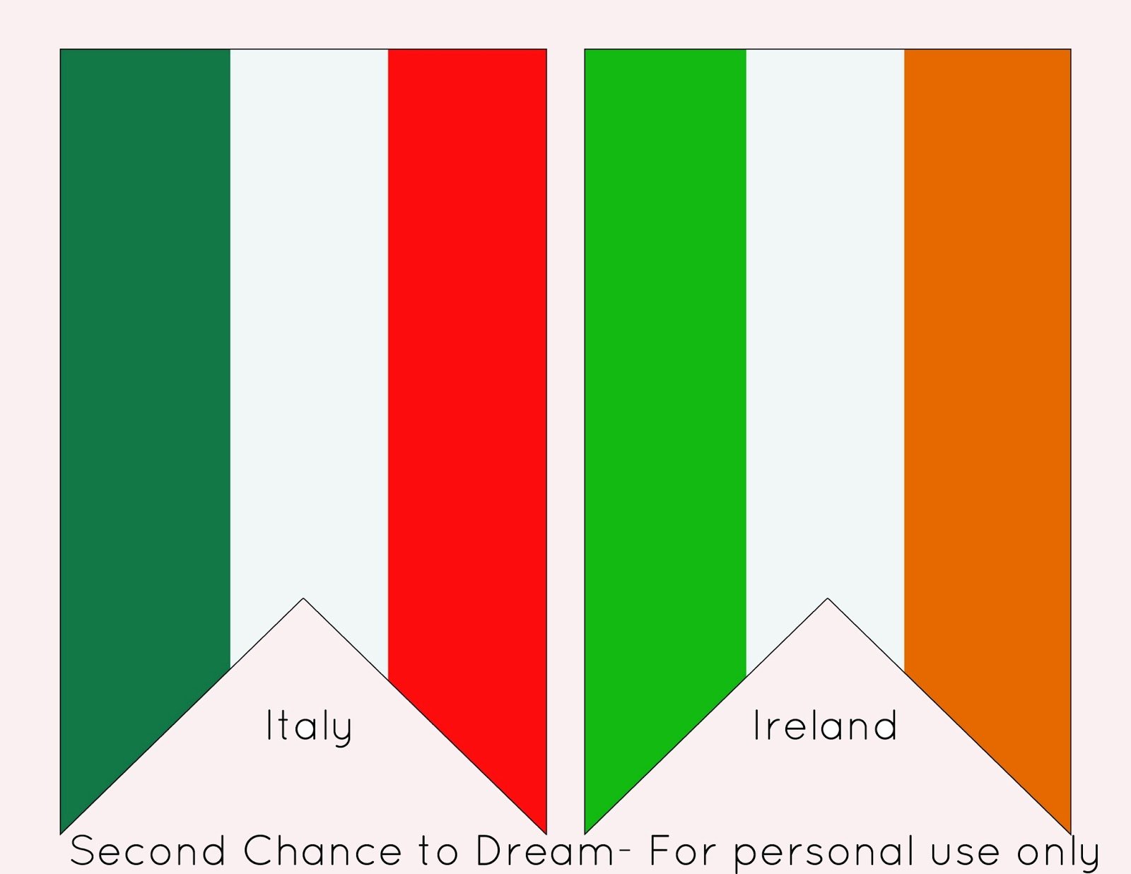 Second Chance To Dream Printable Olympic Flag Banner