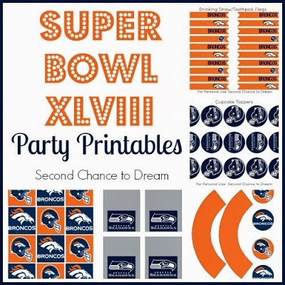 Second Chance to Dream: Super Bowl XLVIII #superbowl #XLVIII #partyprintables