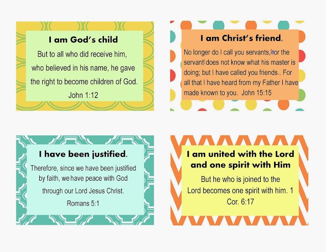 Second Chance to Dream: Who I am in Christ Scripture Cards #whoIaminChrist #freeprintables