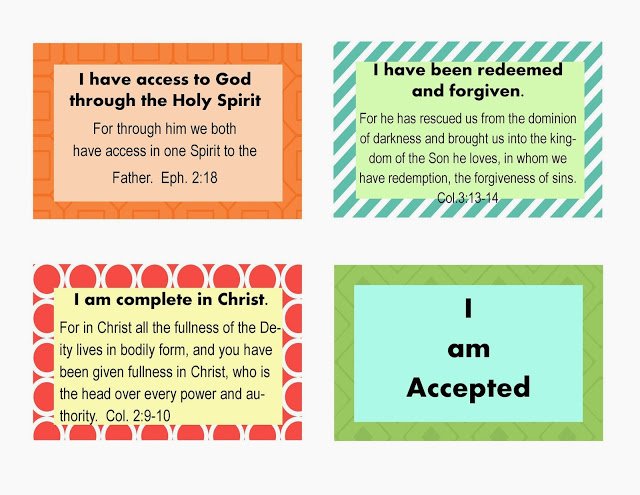 Second Chance to Dream: Who I am in Christ Scripture Cards #whoIaminChrist #freeprintables