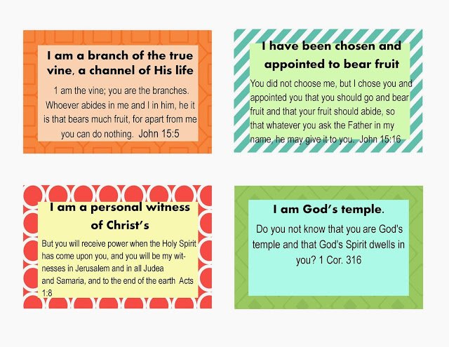 Second Chance to Dream: Who I am in Christ Scripture Cards #whoIaminChrist #freeprintables