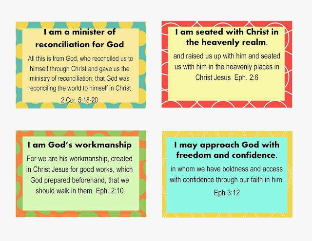 Second Chance to Dream: Who I am in Christ Scripture Cards #whoIaminChrist #freeprintables