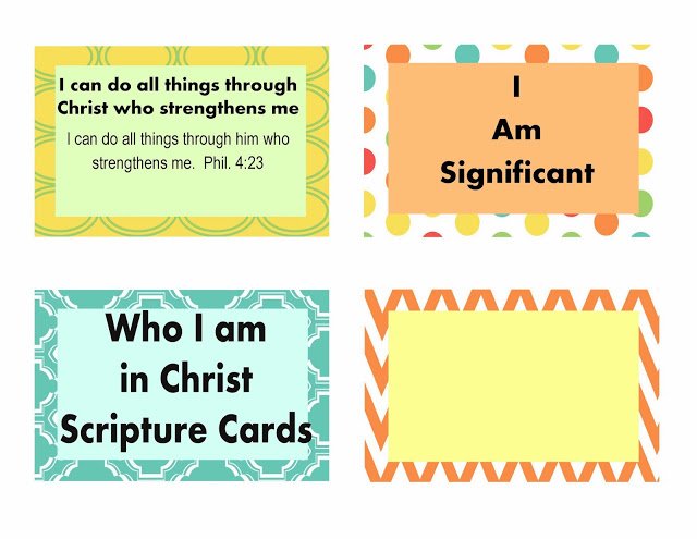 Second Chance to Dream: Who I am in Christ Scripture Cards #whoIaminChrist #freeprintables