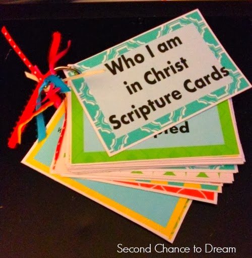 Second Chance to Dream: Who I am in Christ Scripture Cards #whoIaminChrist #freeprintables