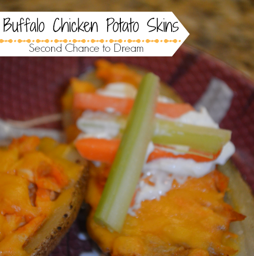 Second Chance to Dream: Buffalo Chicken Potato Skins #recipe