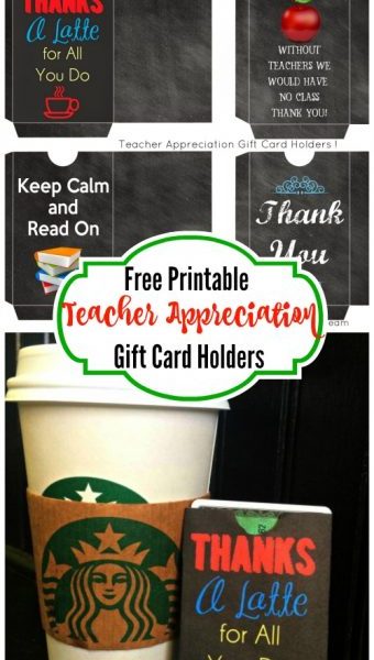 Second Chance to Dream: Free Printable Teacher Appreciation Gift Card Holders