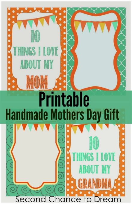 Second Chance to Dream: Printable Handmade Mother's Day Book #MothersDay