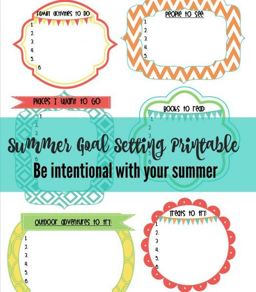 Second Chance to Dream: Summer Goal Setting Printable #goalsetting #summer Be intentional with your summer