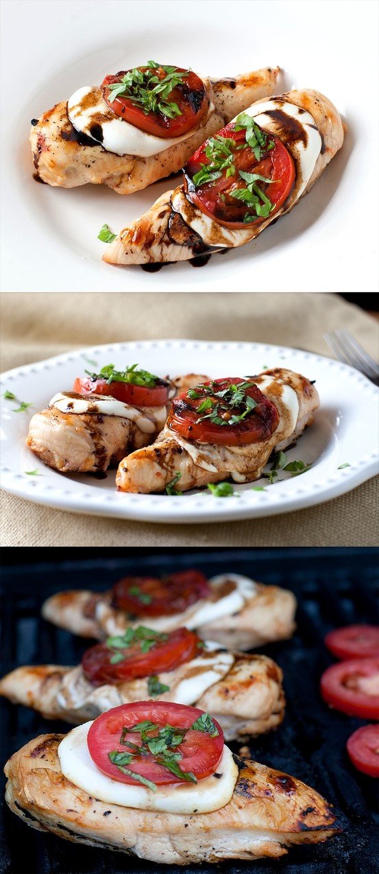 Grilled Caprese Chicken Marinate in Balsamic Vinaigrette" | #caprese #healthy