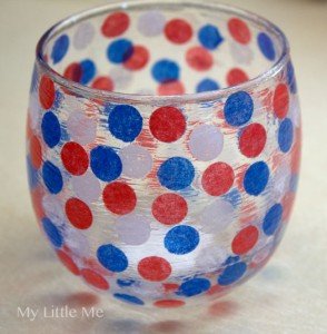 patriotic candle holder