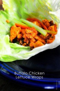 Buffalo Chicken Lettuce Wraps Recipe {Giveaway} from addapinch.com