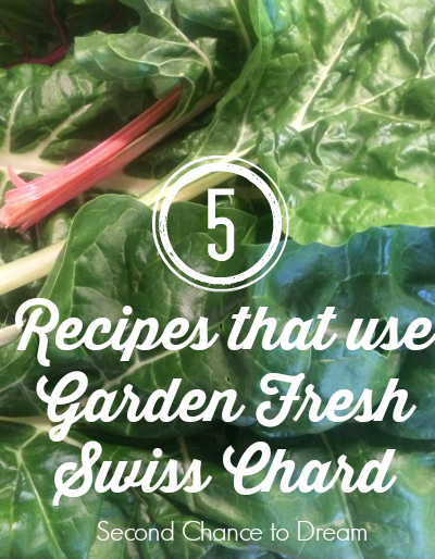Second Chance to Dream: 5 Recipes that use Garden Fresh Swiss Chard #gardenfresh, #recipes