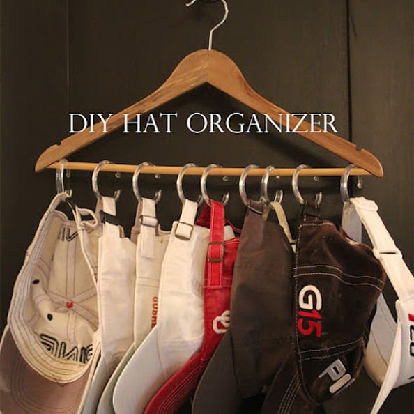 organizing with hangers, organizing, For your hats