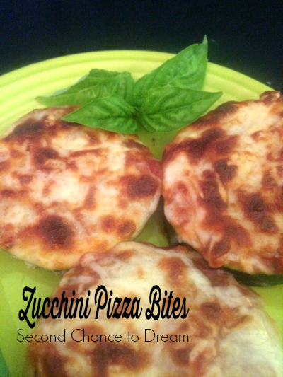 Second Chance to Dream: Zucchini Pizza Bites #zucchini #gardenrecipes