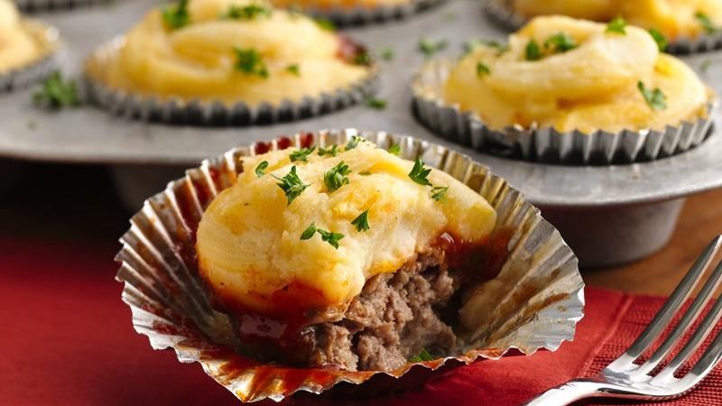 Potato Topped Mini Meat Loaves