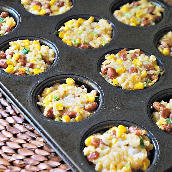 Rice & Bean Cakes | 9 Mini Muffin Tin Recipes