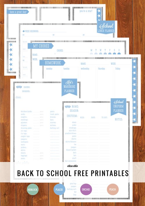 Back to School Free Printables