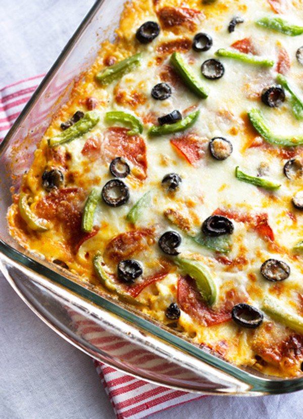 Turkey Zucchini Pizza Lasagna - Pizza and lasagna in one AMAZING, healthy dinner! | www.foodfaithfitness.com | #pizza #lasagna #zucchini #recipe
