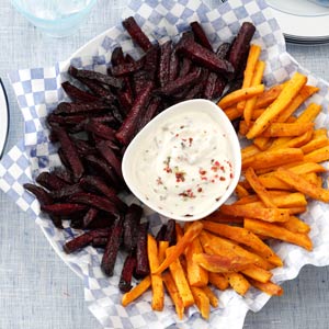 Beet and Sweet Potato Fries Recipe