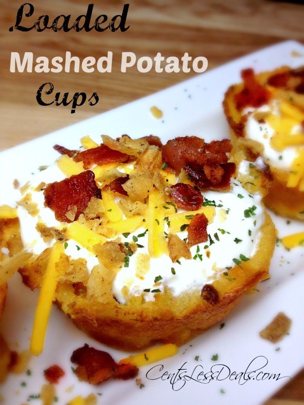 loaded mashed potato cups