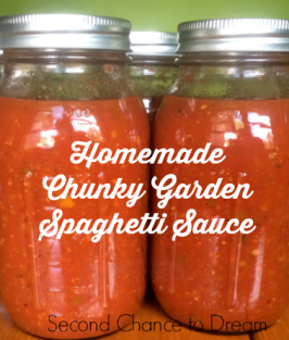 Second Chance to Dream: Homemade Chunky Garden Spaghetti Sauce