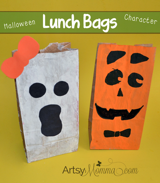 Paper Lunch Bag Halloween Characters - Halloween Craft for Kids
