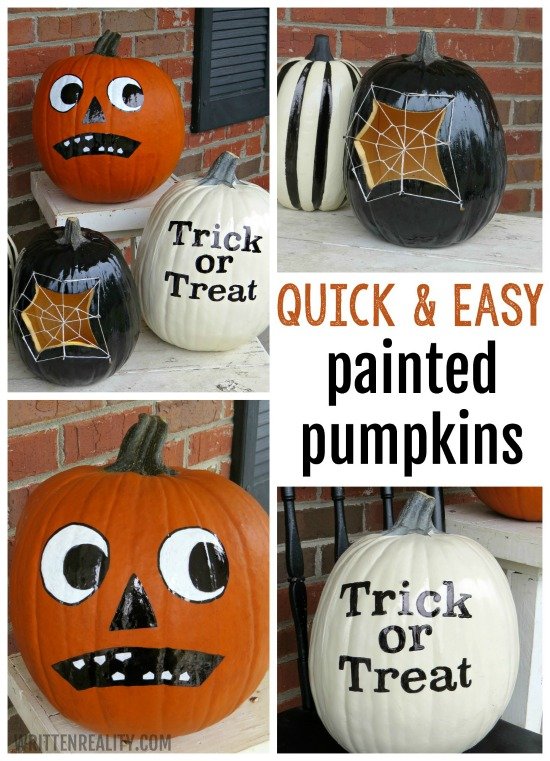 Quick Easy Painted Pumpkins