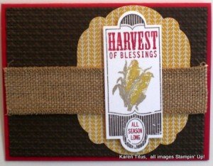 stampin up harvest of thanks