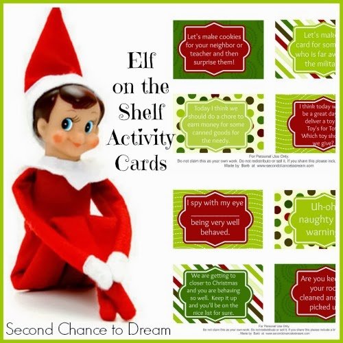Second Chance to Dream: Elf on the Shelf activity cards #elfontheshelf