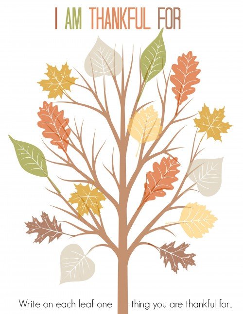 I am thankful for- leaves