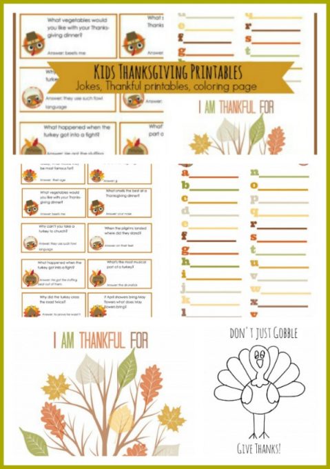 Second Chance to Dream: Kids Thanksgiving Printables