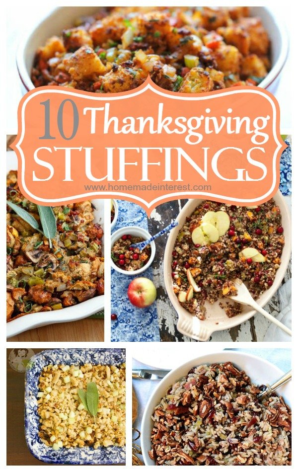 We’ve rounded up 10 Thanksgiving stuffing recipes that would be great for your Thanksgiving dinner this year. Whether you call it stuffing or dressing there is something for everyone. No Thanksgiving is complete without a side dish of stuffing!